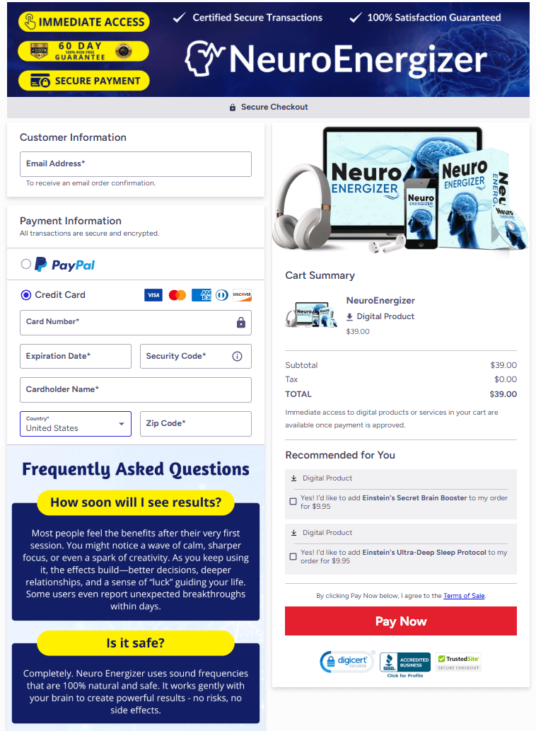 Neuro Energizer official website